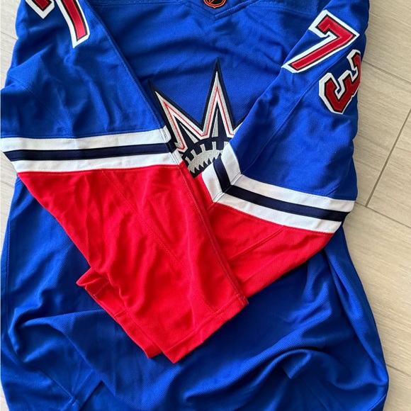 NWT Adidas Rangers Blue and Red Hockey Jersey-52 - Picture 5 of 9